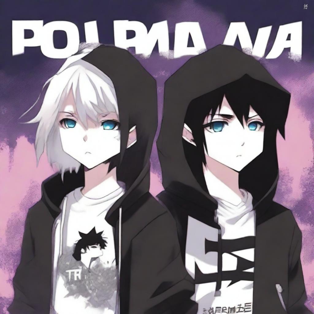 An anime-style book cover featuring two boys