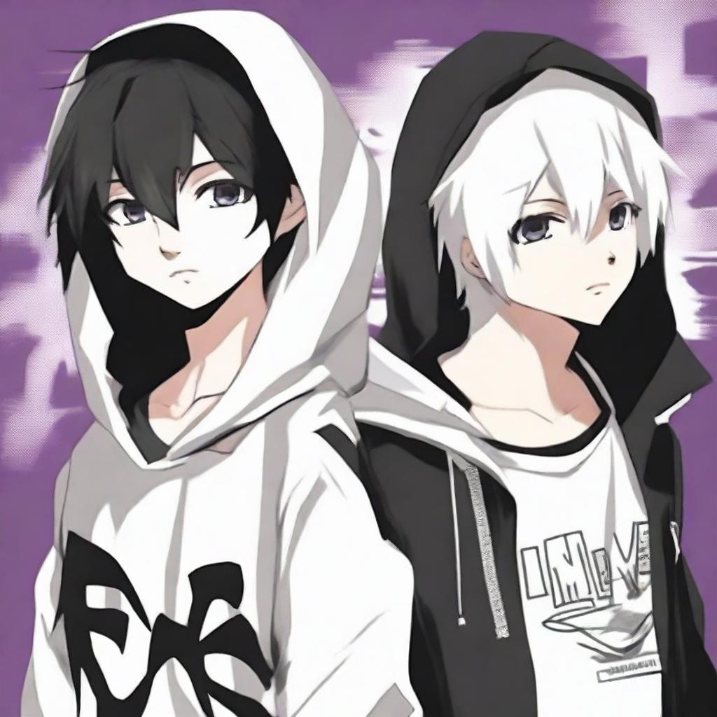 An anime-style book cover featuring two boys