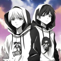 An anime-style book cover featuring two boys