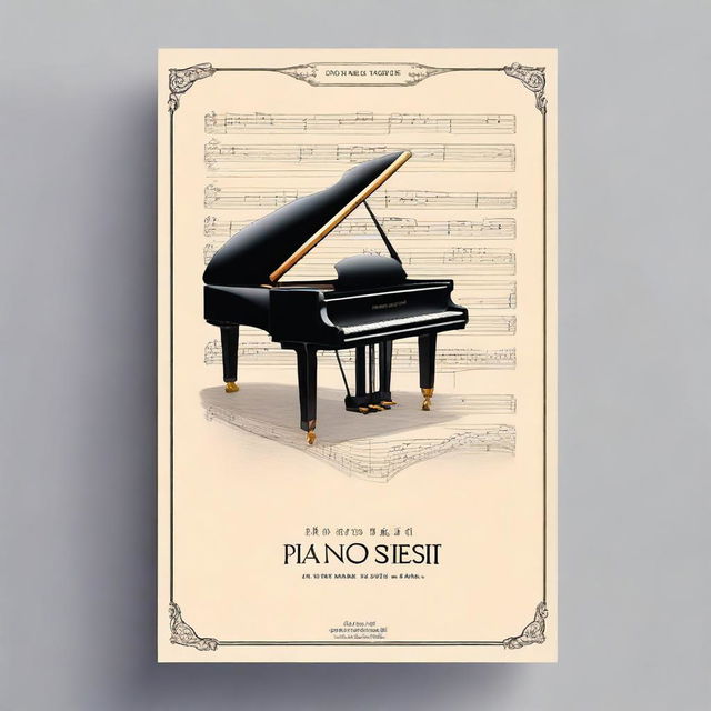 A sophisticated and elegant cover for piano sheet music