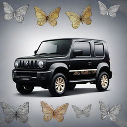 Create a vehicle wrap design for a 2024 Suzuki Jimny