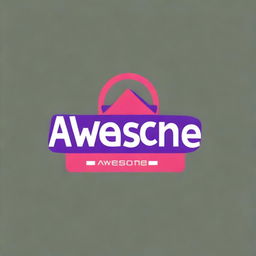 Design a modern and visually appealing logo featuring the word 'awesome'