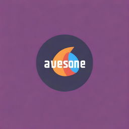 Design a modern and visually appealing logo featuring the word 'awesome'