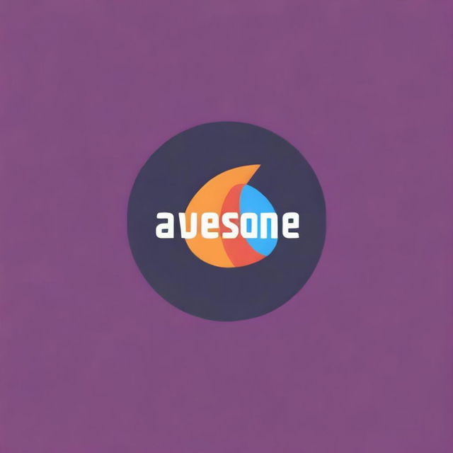 Design a modern and visually appealing logo featuring the word 'awesome'