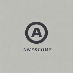 Create a monochrome logo featuring the word 'awesome'