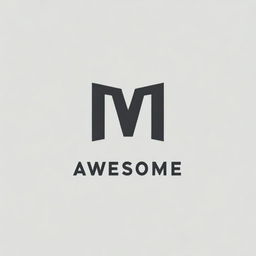 Create a monochrome logo featuring the word 'awesome'