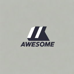 Create a monochrome logo featuring the word 'awesome'