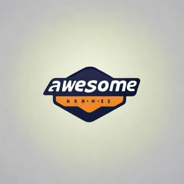 Design a dual-tone logo featuring the word 'awesome'