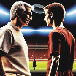 A dynamic movie poster featuring Ian Rush, the legendary footballer, facing off against Anakin Skywalker from Star Wars