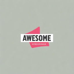 Design a dual-tone logo featuring the word 'awesome'