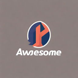 Design a dual-tone logo featuring the word 'awesome'