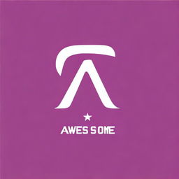 Design a dual-tone logo featuring the word 'awesome'