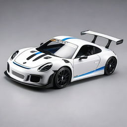 Design a Tamiya TT-02 911 GT3 model car with a sleek and sporty color scheme