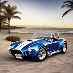 A sleek, modern version of the classic Shelby Cobra 427