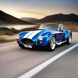 A sleek, modern version of the classic Shelby Cobra 427