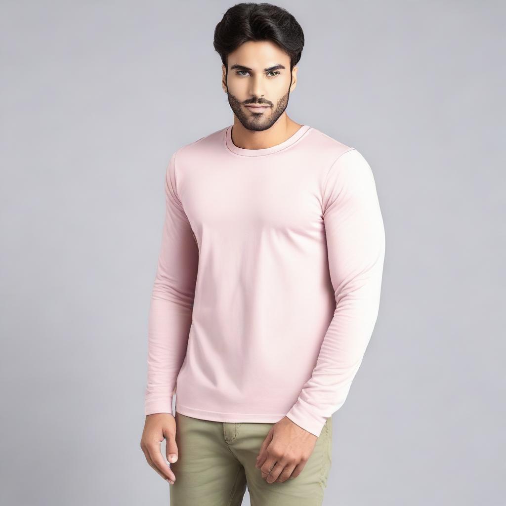 A long-sleeve t-shirt in a simple and stylish design, suitable for everyday wear