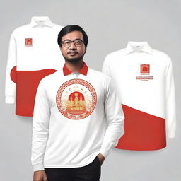 A long-sleeve collared t-shirt designed for Indonesia's Independence Day celebration in 2024