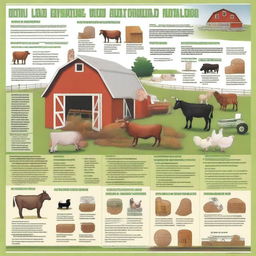 A detailed poster illustrating best practices in livestock farming