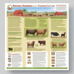 A detailed poster illustrating best practices in livestock farming