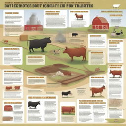 A detailed poster illustrating best practices in livestock farming