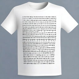 Create a front and back t-shirt design featuring mathematical formulas