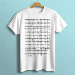 Create a front and back t-shirt design featuring mathematical formulas