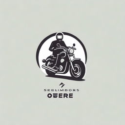 A sleek and modern logo featuring a touring motorcycle