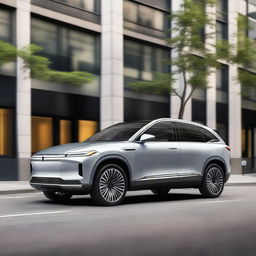 A luxurious electric 3-row SUV with a cutting-edge design