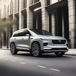 A luxurious electric 3-row SUV with a state-of-the-art design