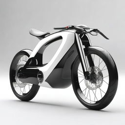 A sleek and modern electric luxury racing bike with aerodynamic design, high-end materials, and advanced technology