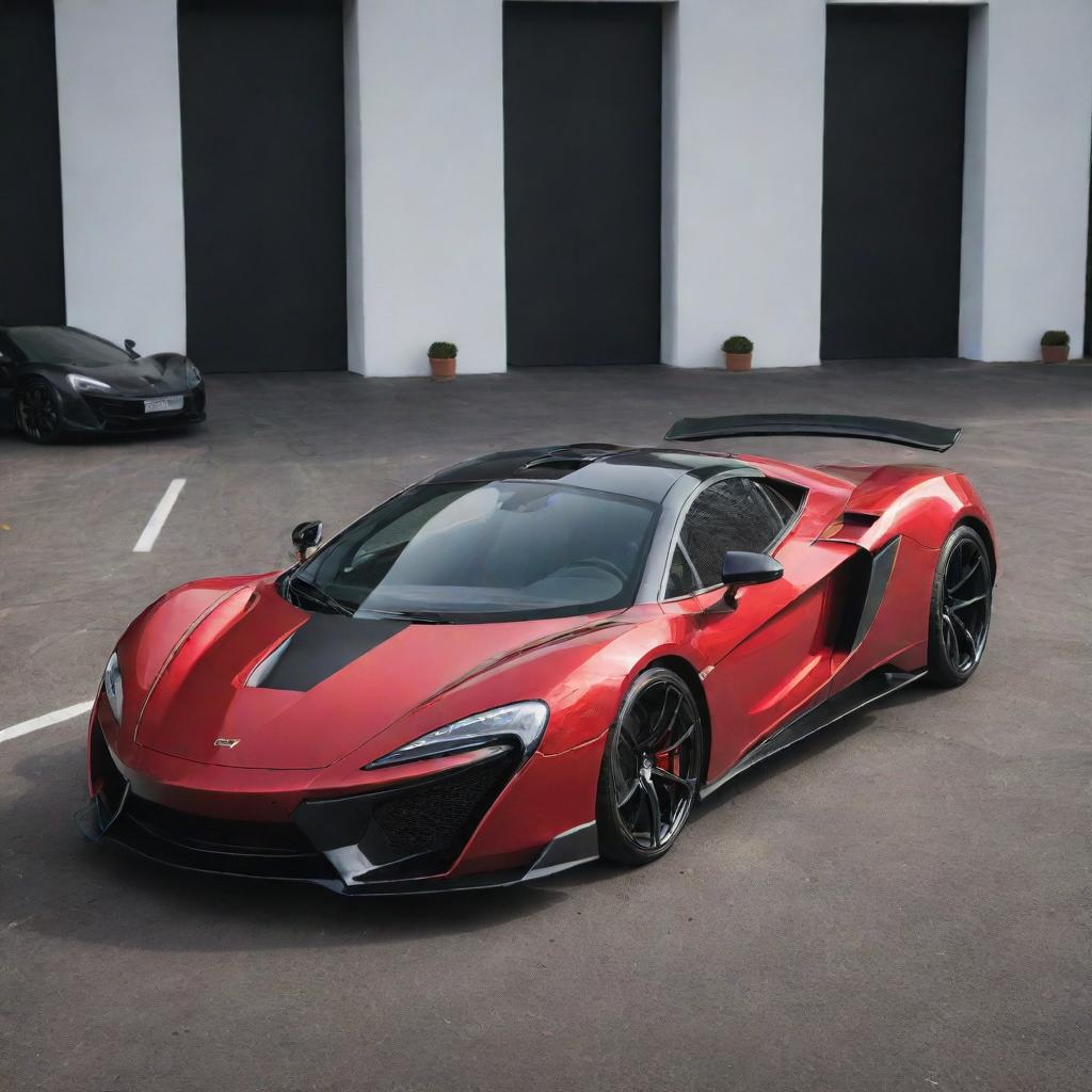 A luxurious blend of a McLaren and a Lykan Hypersport, showcasing the extreme performance and stunning design features of both supercars.