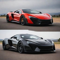 A luxurious blend of a McLaren and a Lykan Hypersport, showcasing the extreme performance and stunning design features of both supercars.