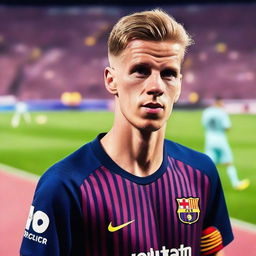 An image of Dani Olmo wearing the number 10 jersey for FC Barcelona