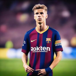 An image of Dani Olmo wearing the number 10 jersey for FC Barcelona