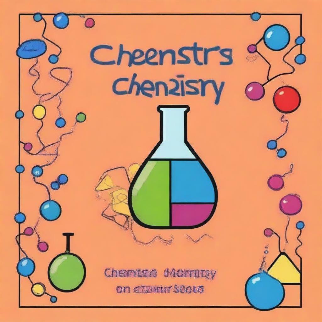 Design an attractive cover for a chapter in a Chemistry notebook for the second grade of high school