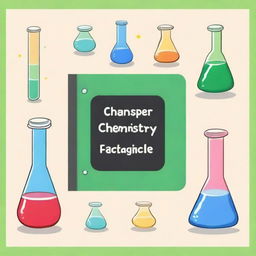 Design an attractive cover for a chapter in a Chemistry notebook for the second grade of high school