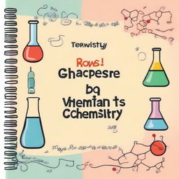 Design an attractive cover for a chapter in a Chemistry notebook for the second grade of high school