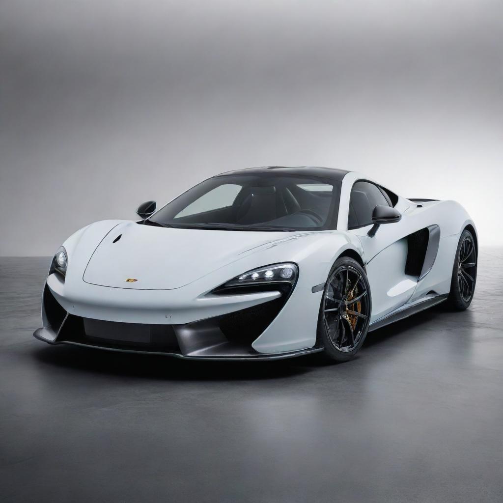 A hybrid sports car design incorporating the aerodynamic efficiency and powerful performance essence of both McLaren and Porsche.