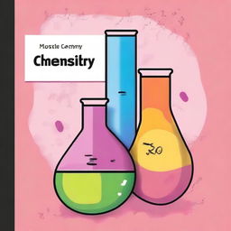 Design an attractive cover for a chapter in a Chemistry notebook for the second grade of high school