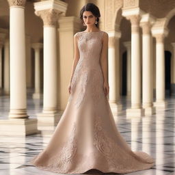 A stunning and elegant dress is showcased in this image