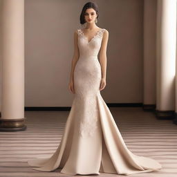 A stunning and elegant dress is showcased in this image