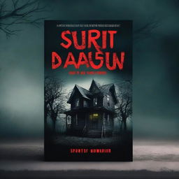 A terrifying book cover for a horror novel titled 'SURT D'AQUÍ!'