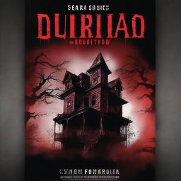 A terrifying book cover for a horror novel titled 'SURT D'AQUÍ!'