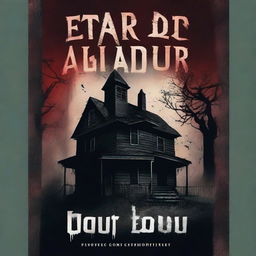 A terrifying book cover for a horror novel titled 'SURT D'AQUÍ!'