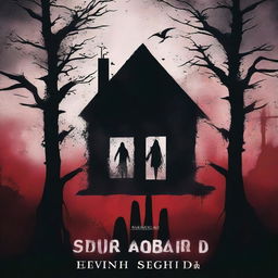 A terrifying book cover for a horror novel titled 'SURT D'AQUÍ!'