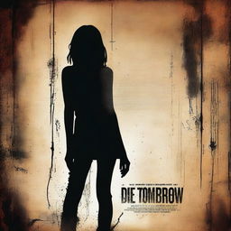 A grunge-style movie poster for a thriller titled 'DIE TOMORROW'