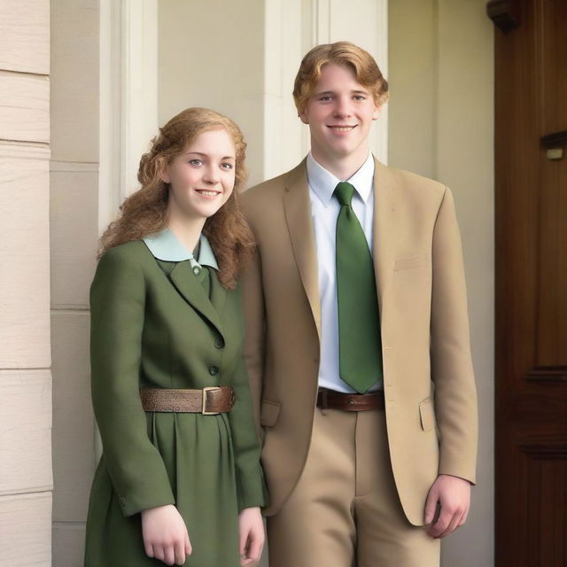 A tall, blond, 22-year-old Mormon man with dark green eyes standing at the door of the Latter Day Saint Christ church