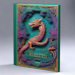 A 3D book cover with intricate details, showcasing a fantasy theme