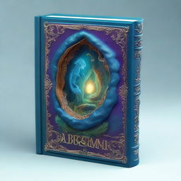 A 3D book cover with intricate details, showcasing a fantasy theme