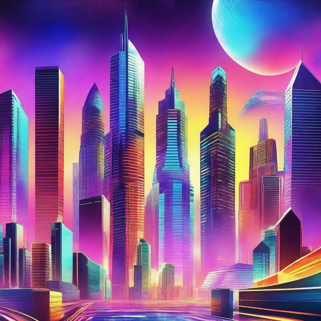 A stunning sci-fi movie poster titled 'Galaxy Odyssey'